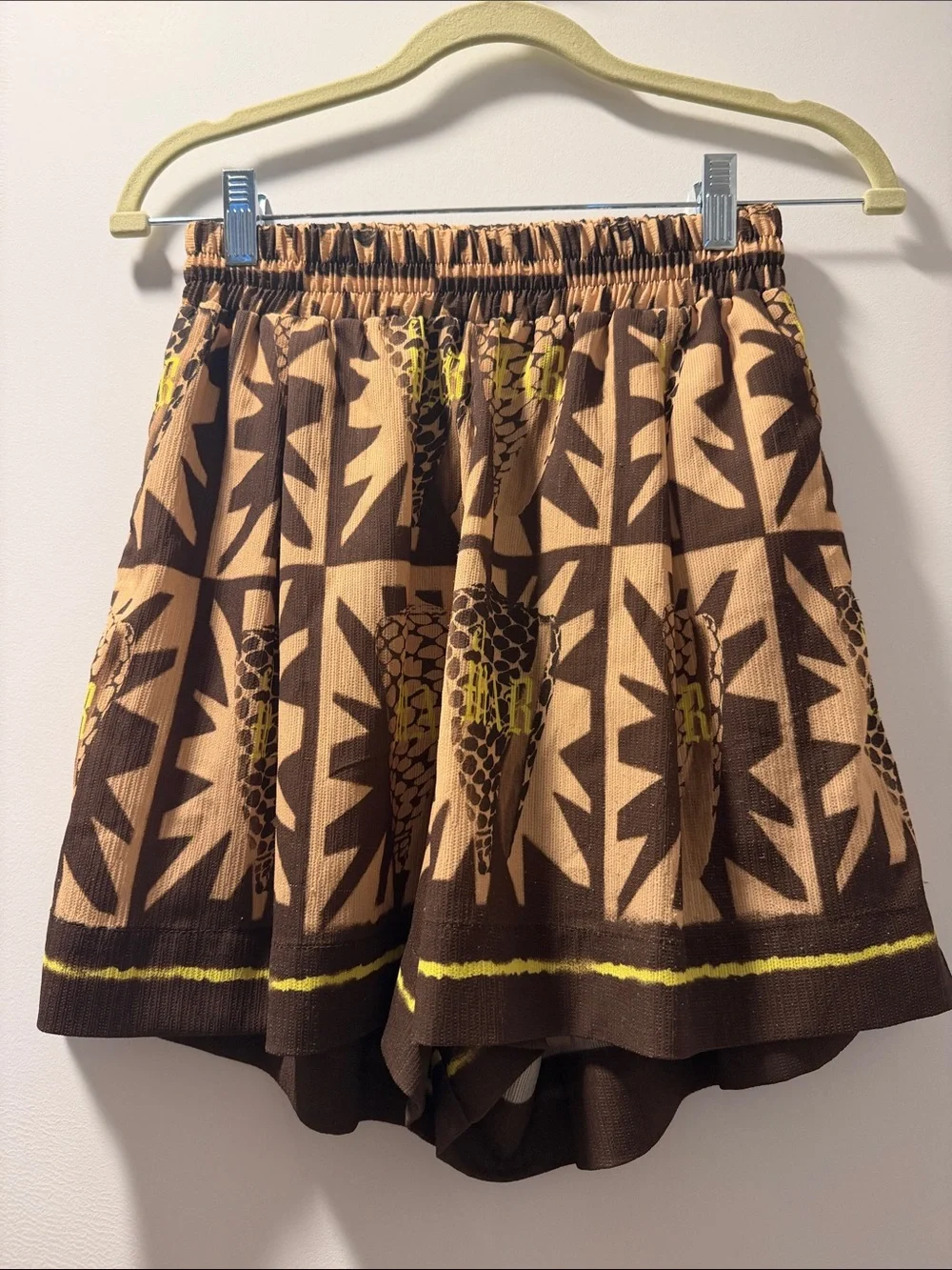 Mayorga Brown & Tan Pinecone Print Two-Piece Set with Yellow Accents - Picture 4 of 7